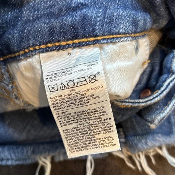 Old Navy Frayed Hem Denim Mini Skirt - Blue - Picture 4 of 6